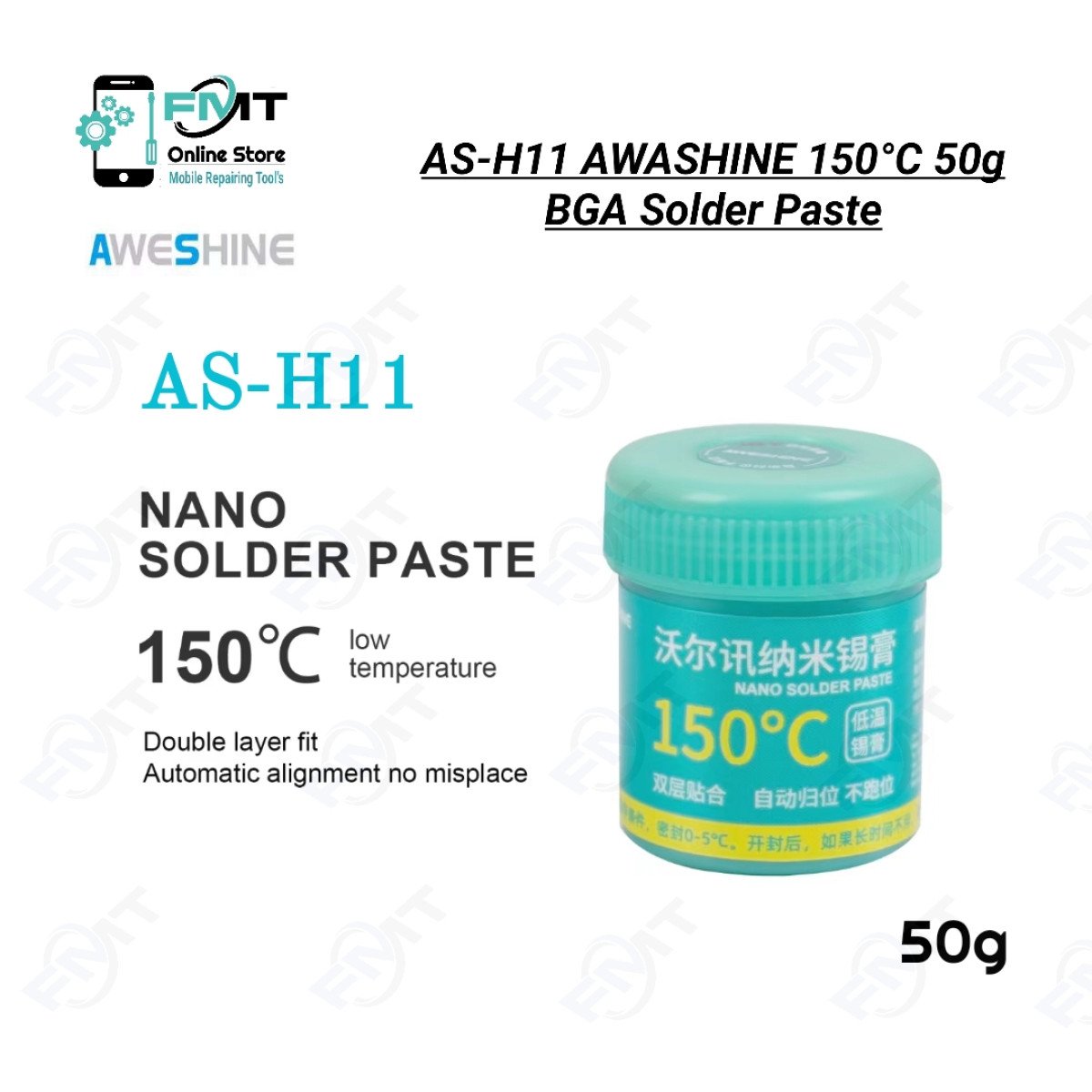 AS-H11 AWESHINE  150°C 50g BGA Solder Paste