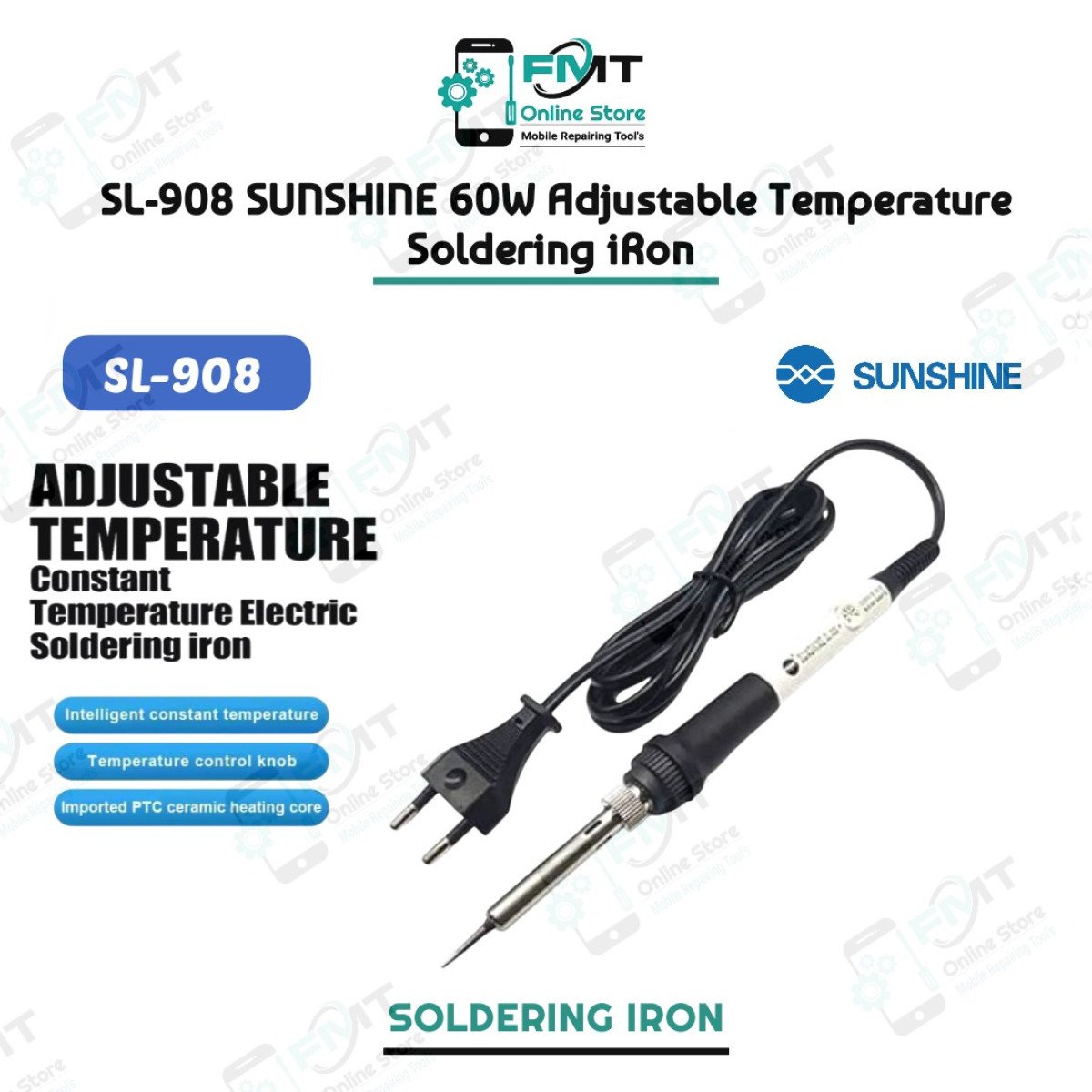SL-908 SL-908 SUNSHINE 60W Adjustable Temperature Electric Soldering Iron. 60W 220V Adjustable Temperature Electric Soldering iron