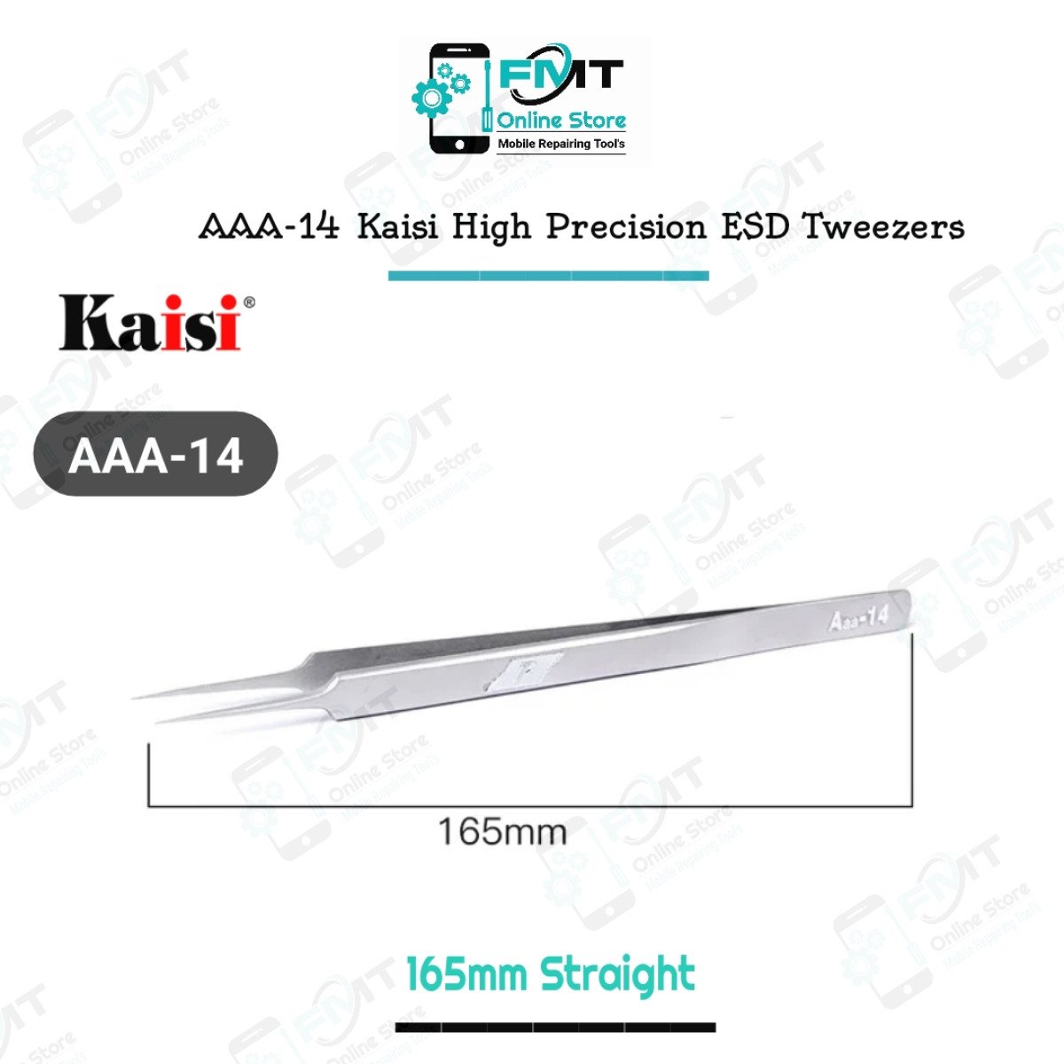 Aaa-14 Kaisi Anti-Satic 165mm Straight Tweezer