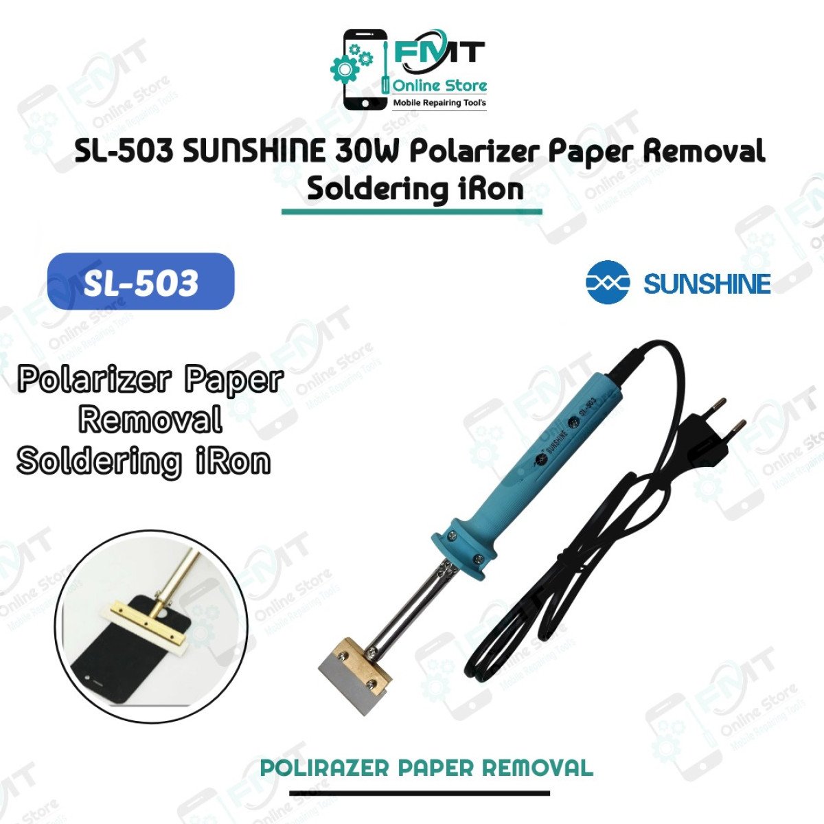 SL-503 SUNSHINE LCD Screen Polarizer Paper Removal Soldering iRon