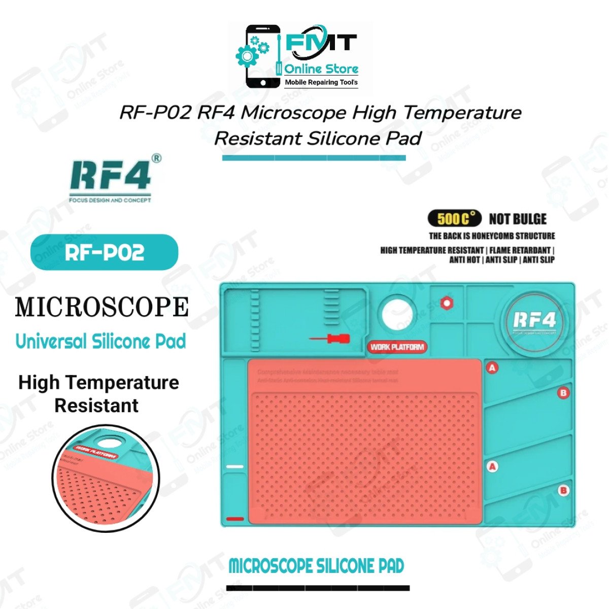 RF-P02 RF4 Microscope High Temperature Resistant Silicone Pad