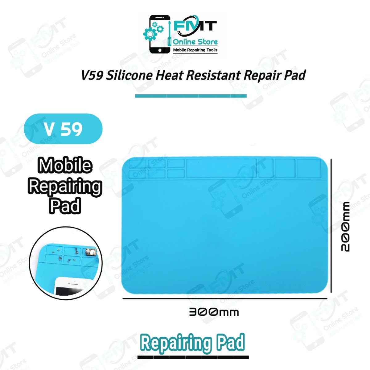 V59 300mm*200mm Silicone Heat Resistant Pad