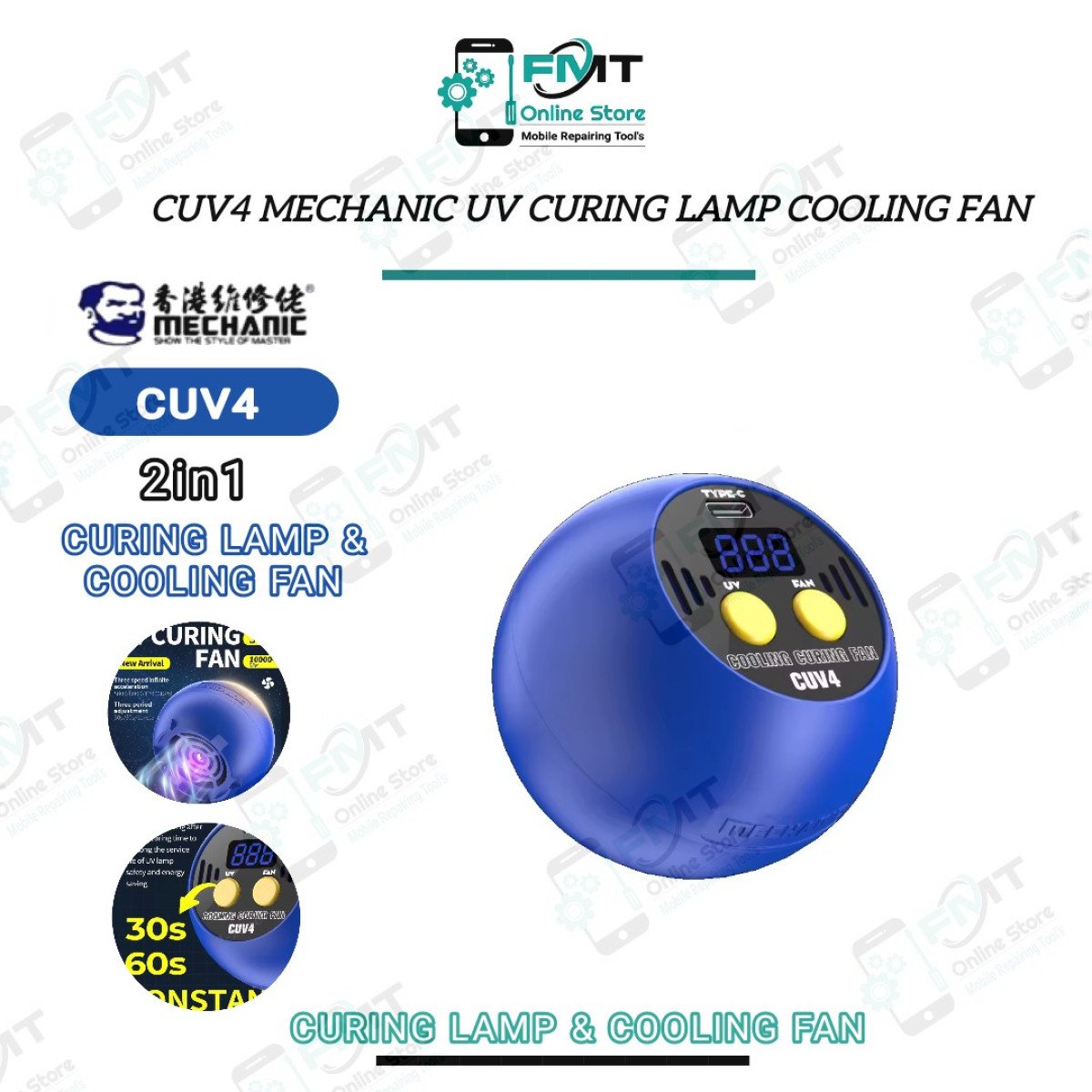CUV4 MECHANIC UV Curing Lamp and Cooling Fan