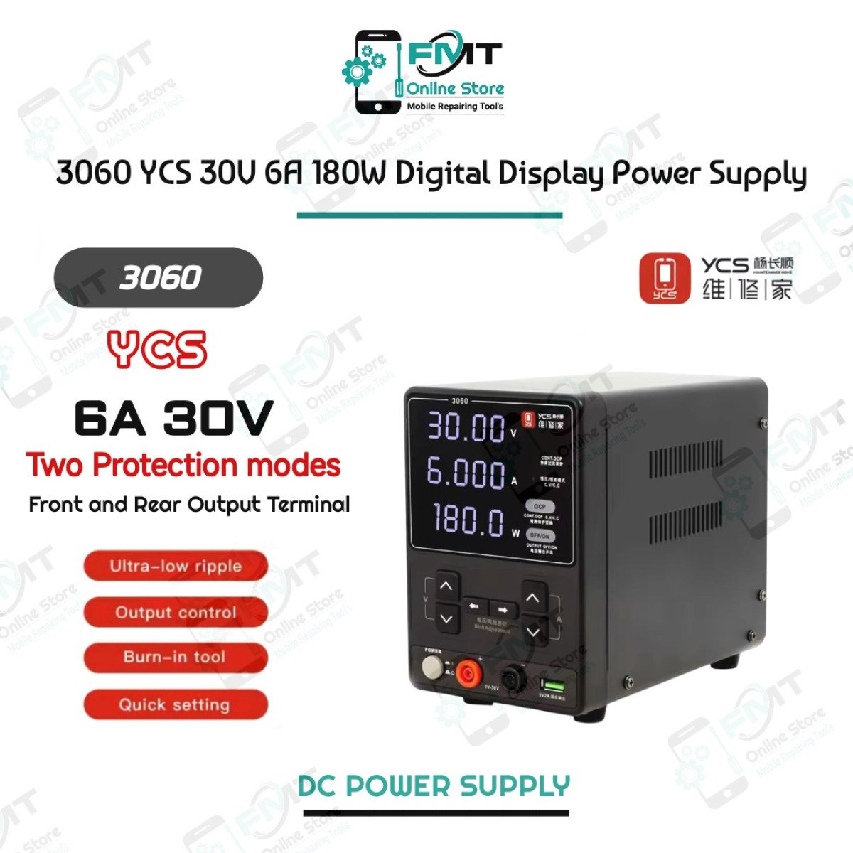 3060 YCS 30V 6A DIGITAL DISPLAY DC POWER SUPPLY