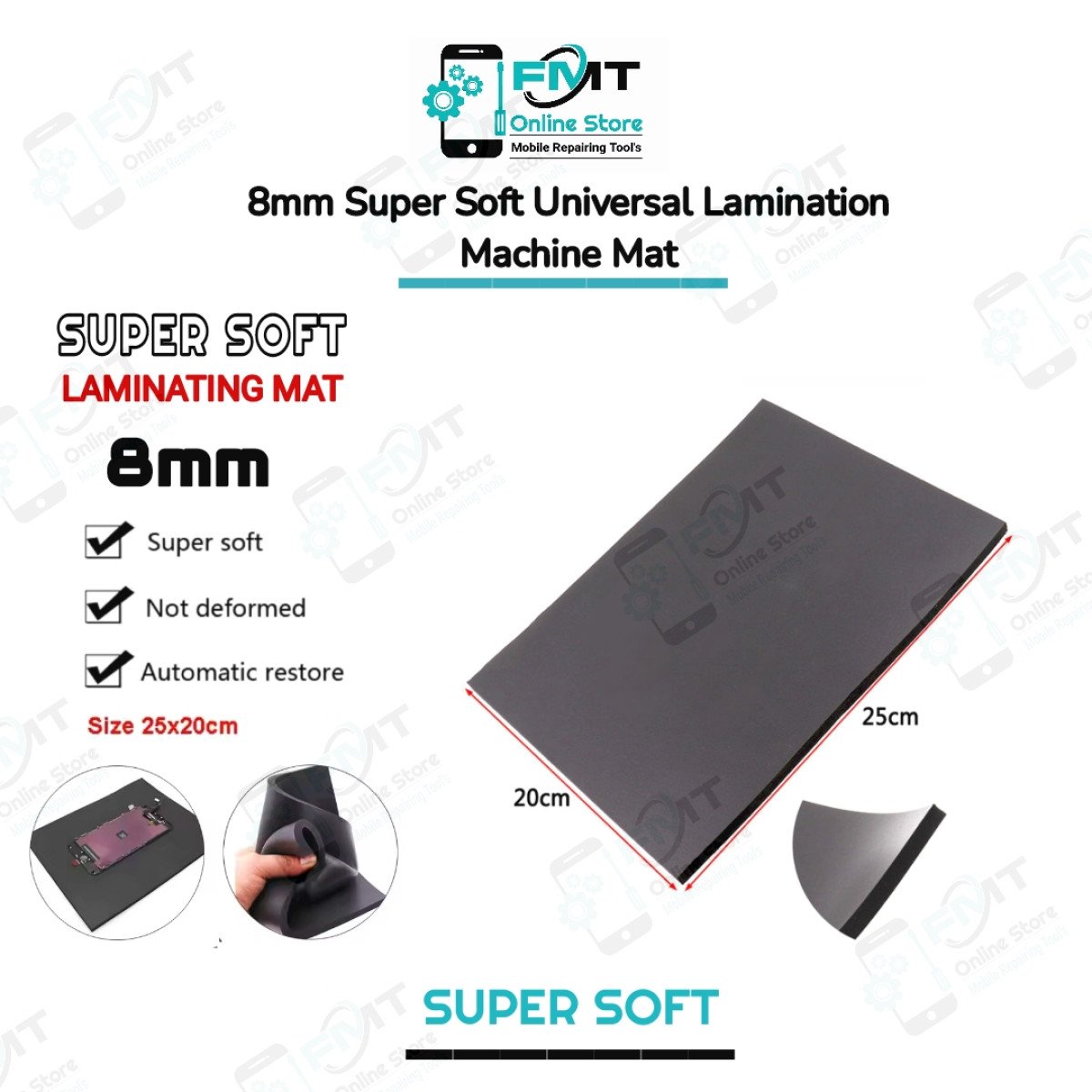 8mm Black Super Soft Lamination Machine  Original Mat