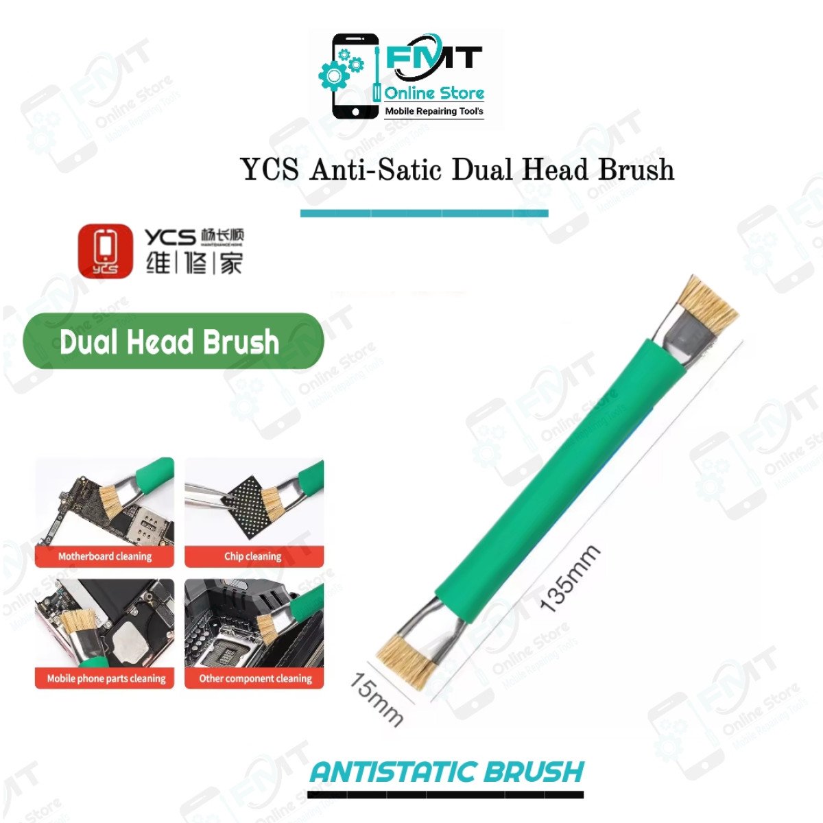 YCS Anti-Static Dual Head Soft Brush