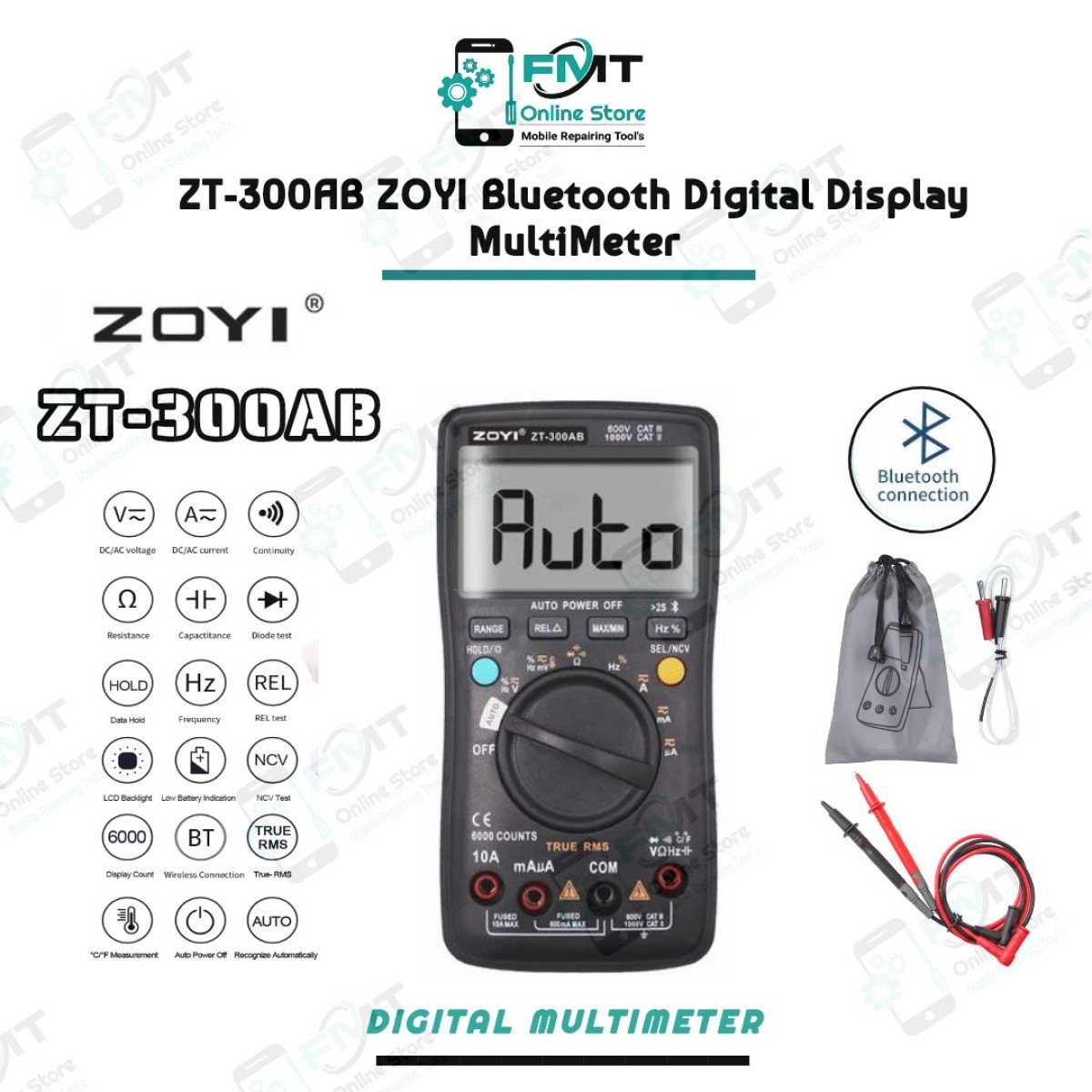 ZT-300AB ZOYI Bluetooth Digital Multimeter