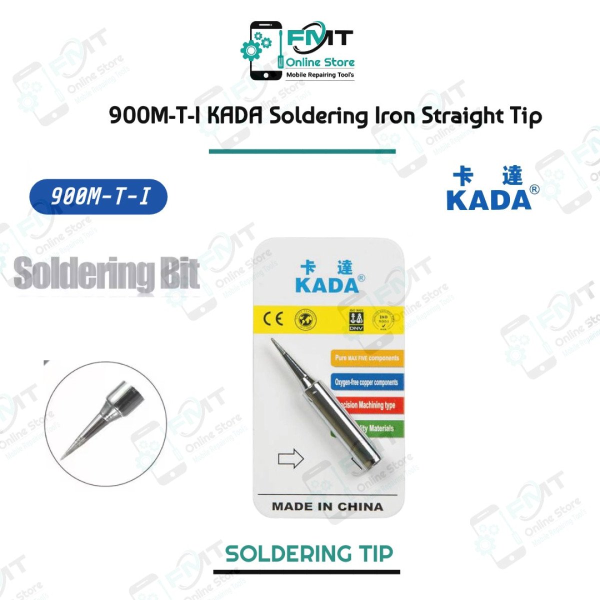 900M-T-I KADA Soldering Iron Straight Tip