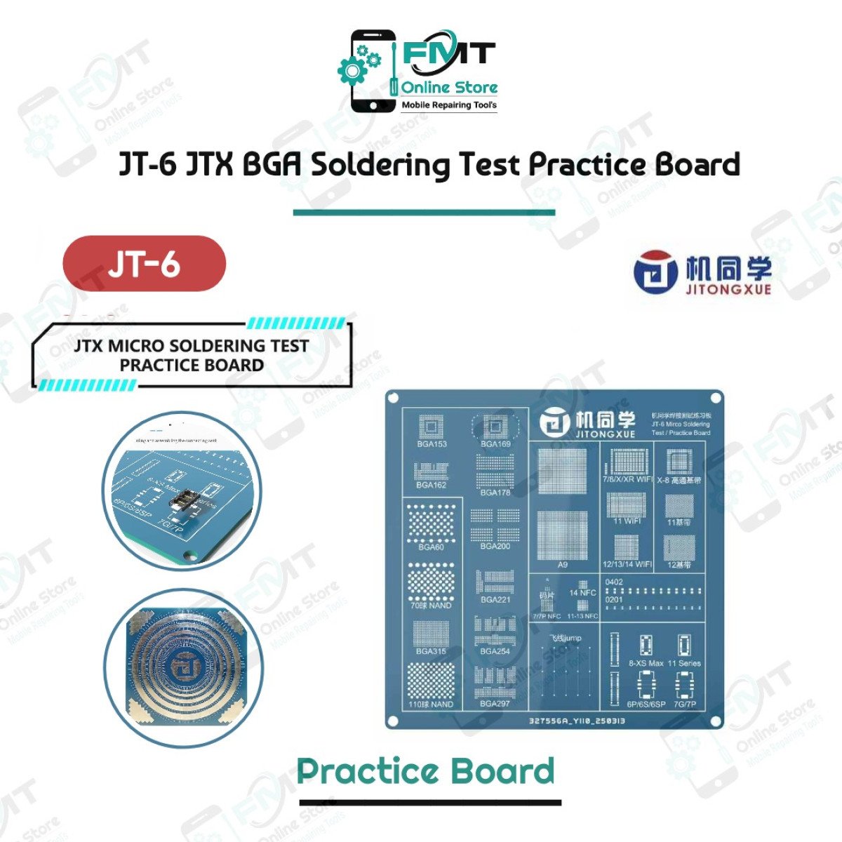 JT-6 JTX BGA Soldering Test Practice Board