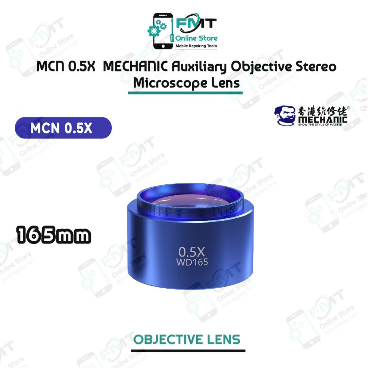 MCN 0.5X MECHANIC Auxiliary Objective Stereo Microscope Lens