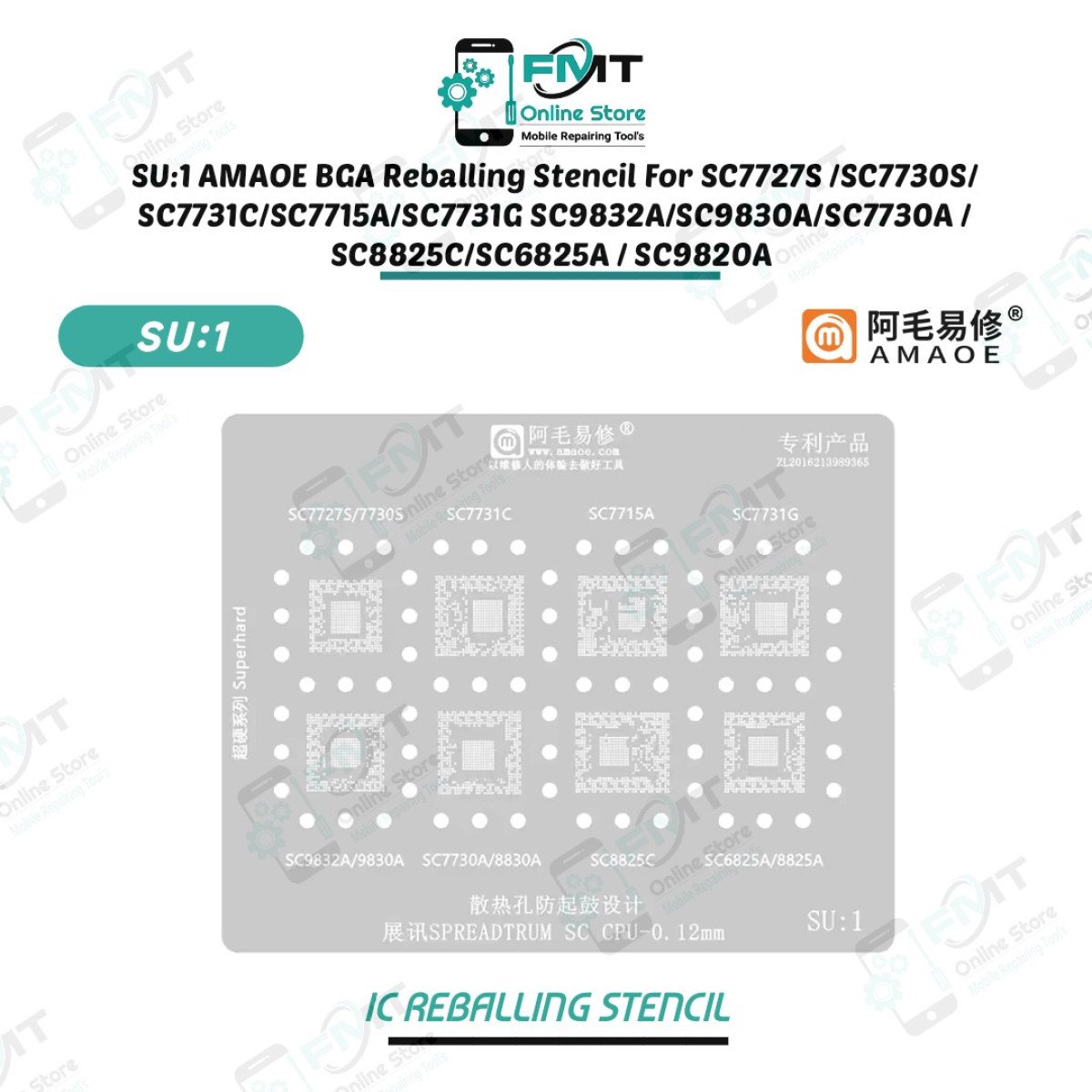 SU:1 AMAOE/MECHANIC BGA Reballing Stencil