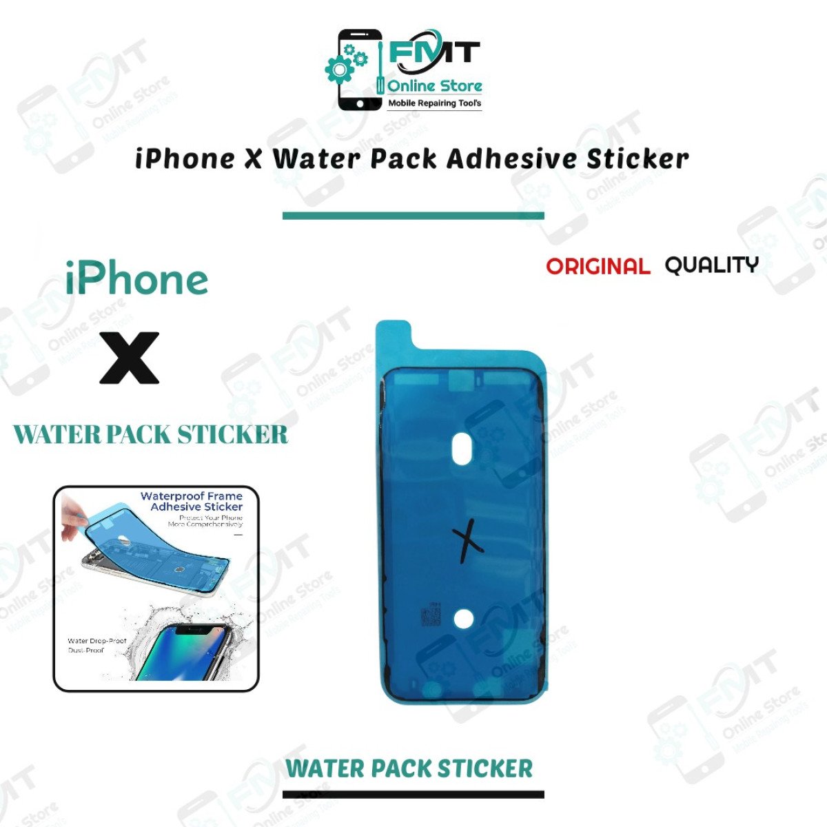 iPhone X Water Pack Adhesive Sticker