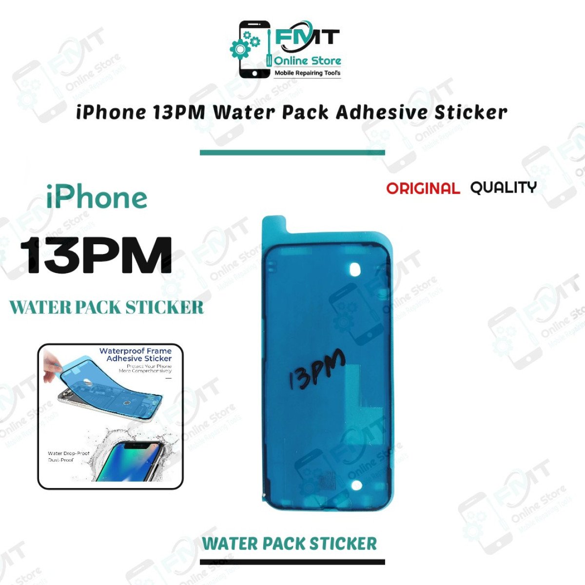 iPhone 13PM Water Pack Adhesive Sticker