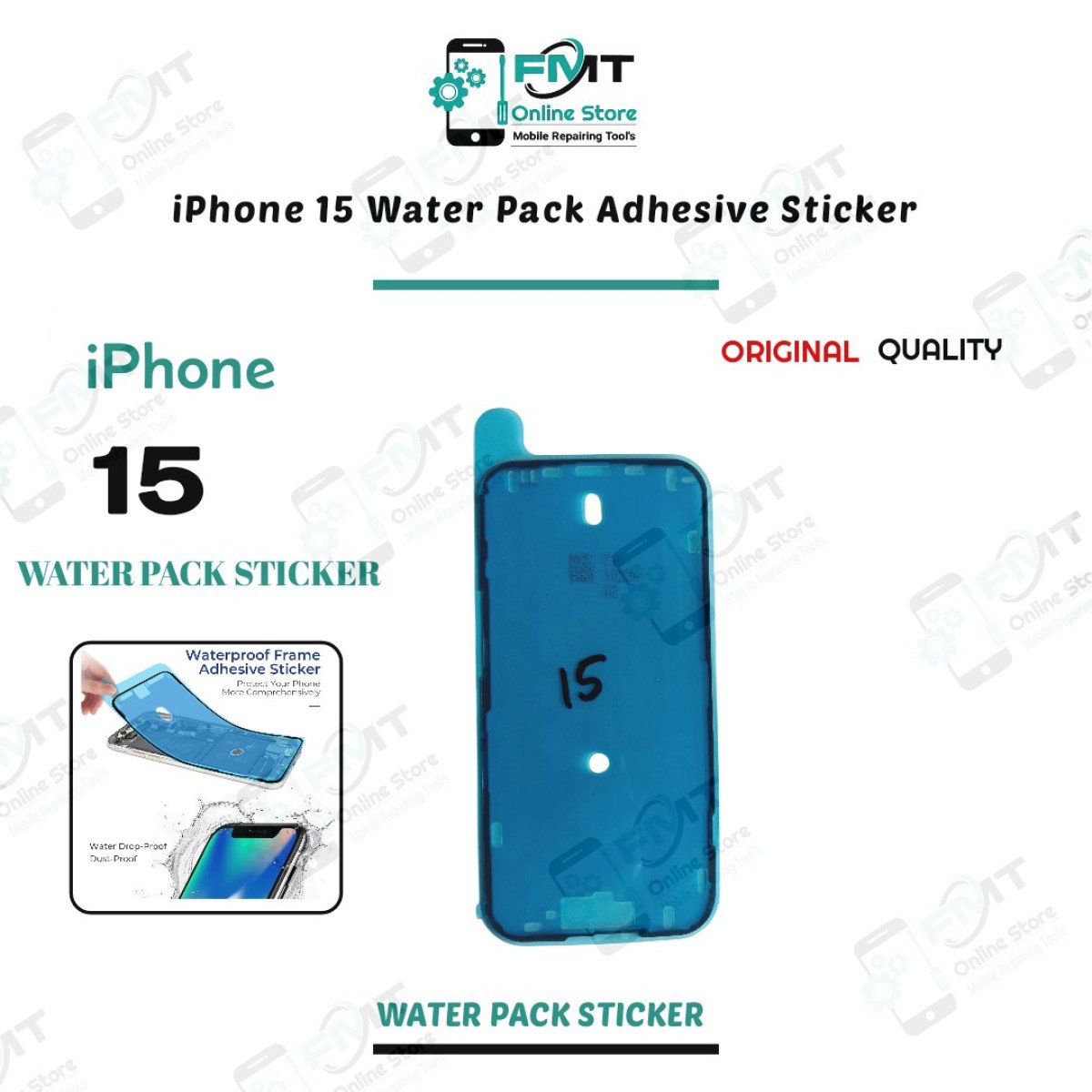 iPhone 15 Water Pack Adhesive Sticker