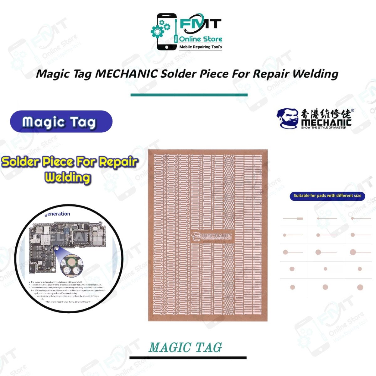 Magic Tag MECHANIC Solder Piece For Repair Welding