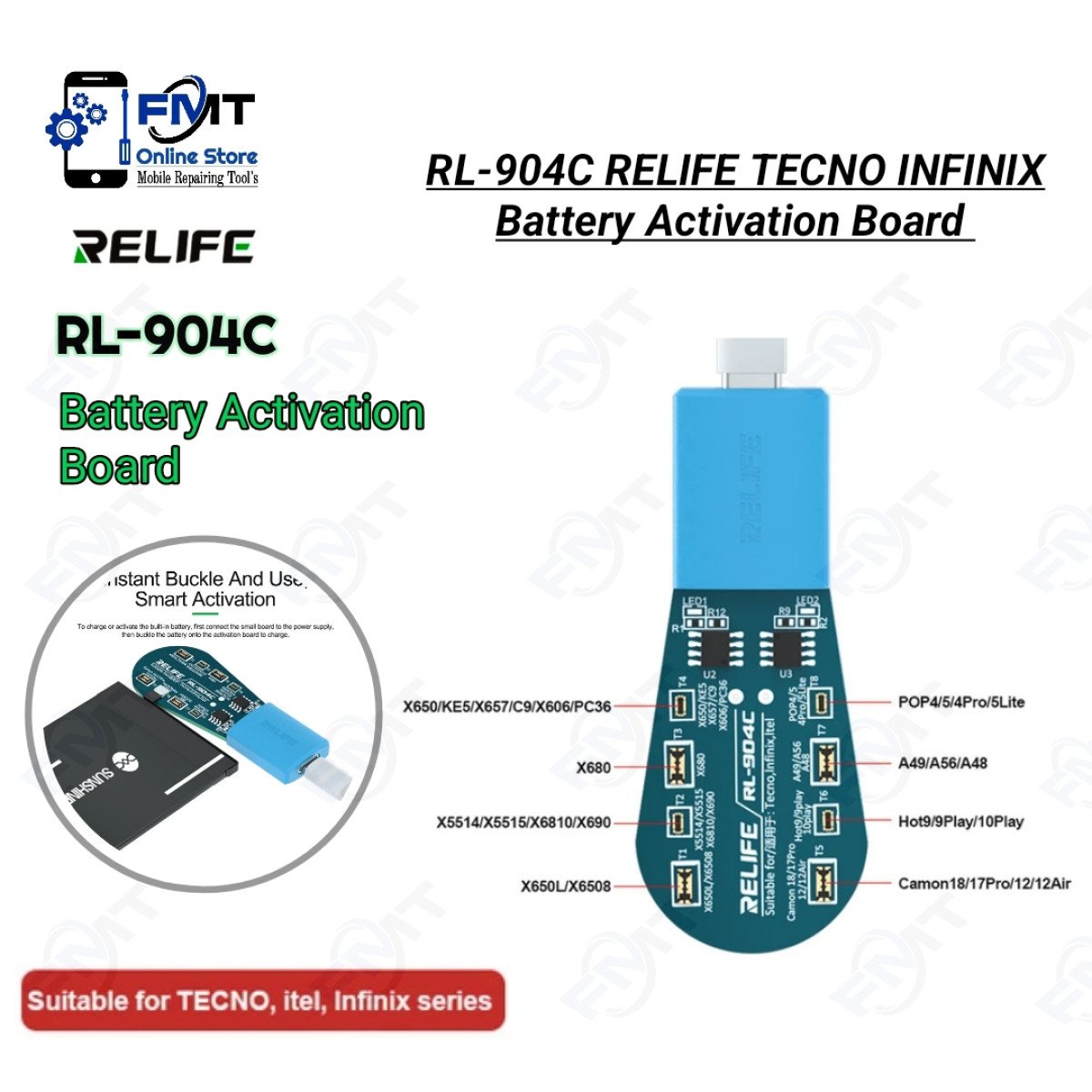 RL-904C RELIFE TECNO INFINIX Battery Activation Board