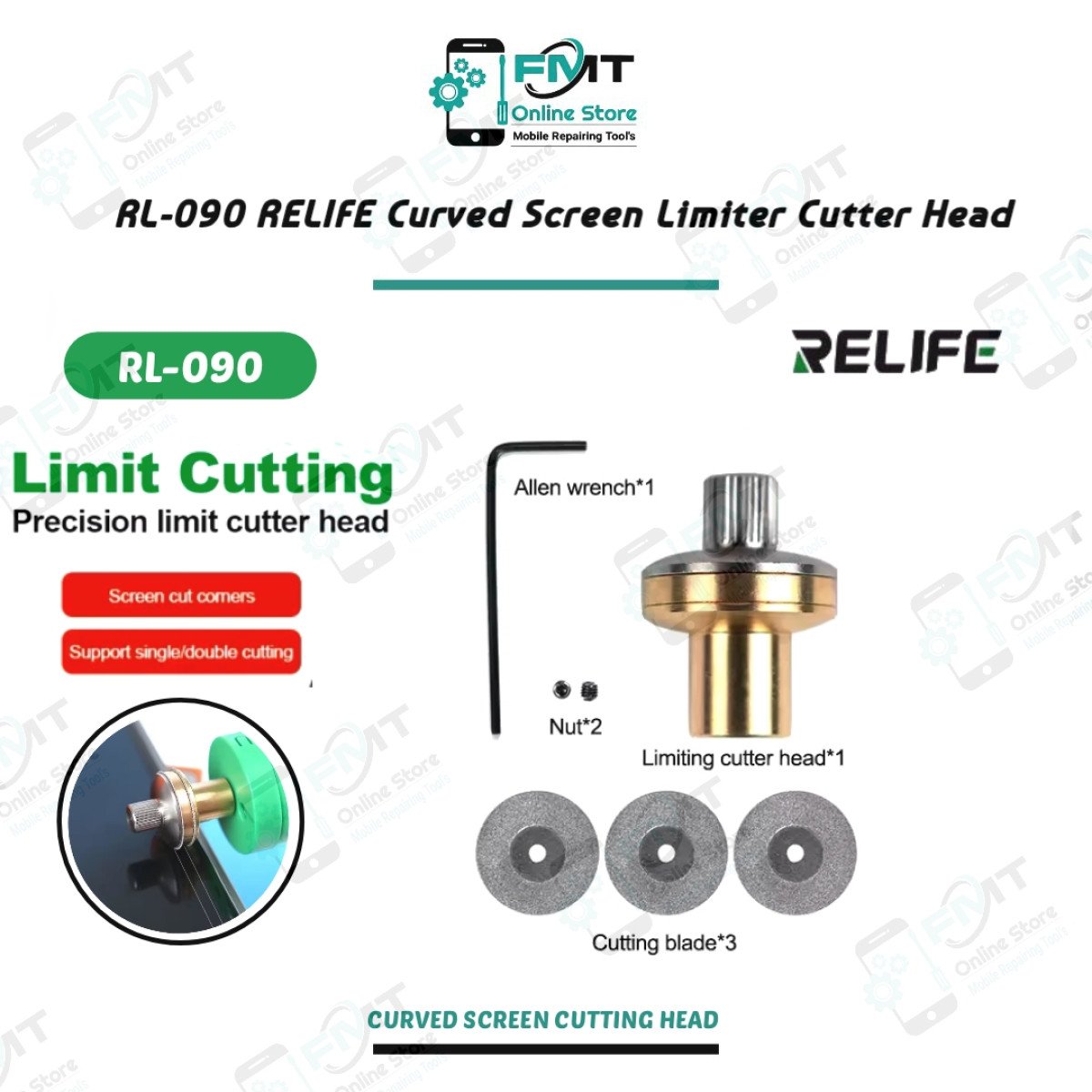 RL-090 RELIFE Curved Screen Limiter Cutter Head